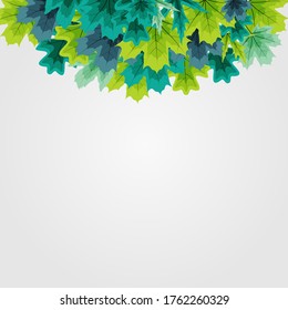 Shiny Autumn Leaves Banner Background. Vector Illustration EPS10