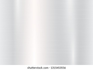 Shiny background with glittering silver metal texture. Vector illustration with light effect.