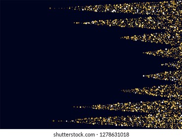 Shiny background with golden confetti. Festive golden background with golden circles. Flying golden confetti.