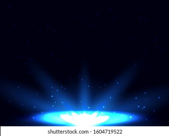 Shiny background on a sky at night. Vector stock illustration for poster