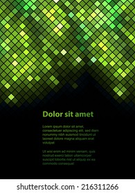 Shiny background with sequins. Template for your design. Can be used for business cards, presentations, banners