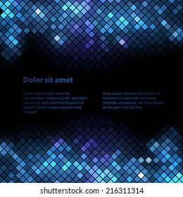 Shiny background with sequins. Template for your design. Can be used for business cards, presentations, banners