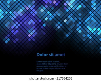 Shiny background with sequins. Template for your design. Can be used for business cards, presentations, banners