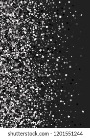 A shiny background of small steal on a black background. Luxurious pattern with silver dust effect.