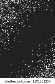A shiny background of small steal on a black background. Luxurious pattern with silver dust effect.