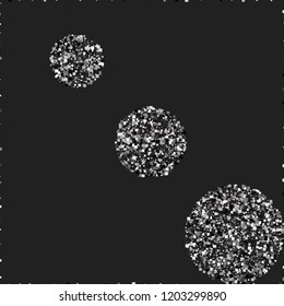 A shiny background of small steal on a black background. Luxurious pattern with silver dust effect.