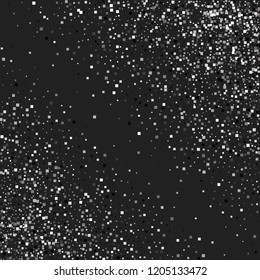 A shiny background of small steal on a black background. Luxurious pattern with silver dust effect.