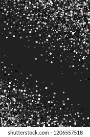 A shiny background of small steal on a black background. Luxurious pattern with silver dust effect.