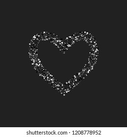 A shiny background of small steal on a black background. Luxurious pattern with silver dust effect.