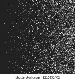 A shiny background of small steal on a black background. Luxurious pattern with silver dust effect.