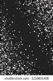 A shiny background of small steal on a black background. Luxurious pattern with silver dust effect.