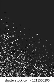 A shiny background of small steal on a black background. Luxurious pattern with silver dust effect.