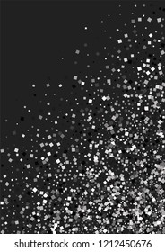 A shiny background of small steal on a black background. Luxurious pattern with silver dust effect.
