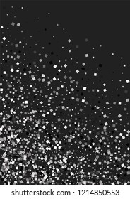 A shiny background of small steal on a black background. Luxurious pattern with silver dust effect.