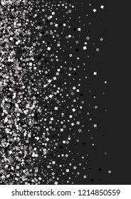 A shiny background of small steal on a black background. Luxurious pattern with silver dust effect.
