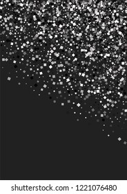 A shiny background of small steal on a black background. Luxurious pattern with silver dust effect.