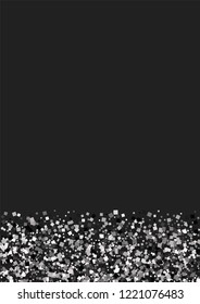 A shiny background of small steal on a black background. Luxurious pattern with silver dust effect.