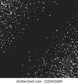 A shiny background of small steal on a black background. Luxurious pattern with silver dust effect.