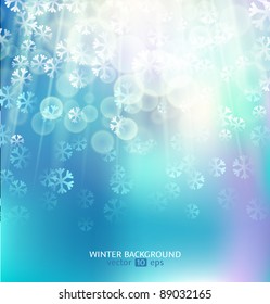 shiny background with snowflakes