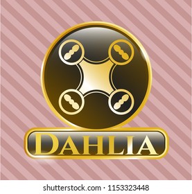  Shiny badge with air drone icon and Dahlia text inside