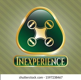  Shiny badge with air drone icon and Inexperience text inside