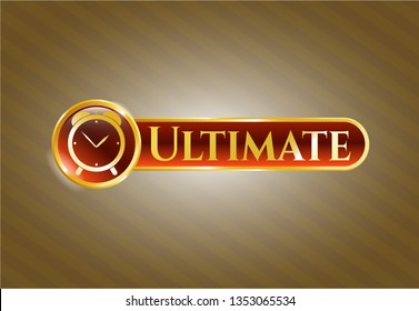  Shiny badge with alarm clock icon and Ultimate text inside