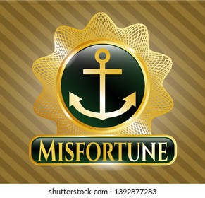  Shiny badge with anchor icon and Misfortune text inside