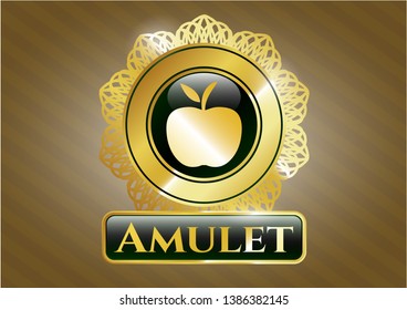  Shiny badge with apple icon and Amulet text inside