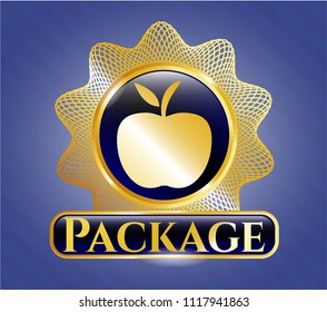  Shiny badge with apple icon and Package text inside