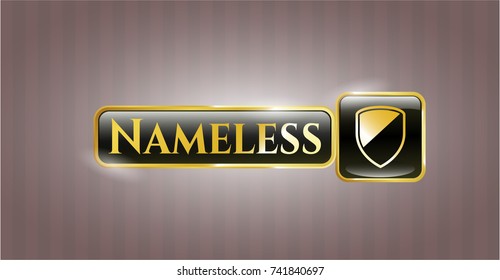  Shiny badge with armor icon and Nameless text inside