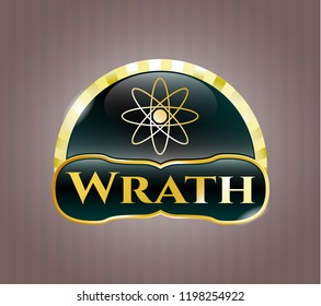  Shiny badge with atom icon and Wrath text inside