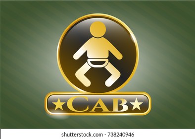  Shiny badge with baby icon and Cab text inside