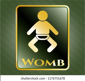  Shiny badge with baby icon and Womb text inside