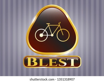  Shiny badge with bike icon and Blest text inside