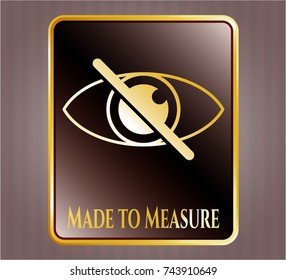  Shiny badge with blind icon and Made to Measure text inside