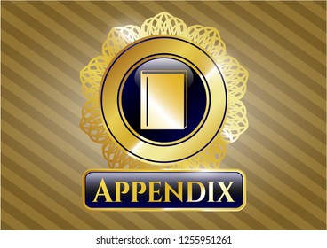  Shiny badge with book icon and Appendix text inside