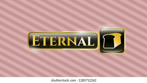  Shiny badge with bread icon and Eternal text inside