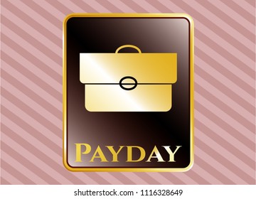 Shiny badge with briefcase icon and Payday text inside