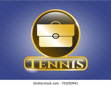  Shiny badge with briefcase icon and Tennis text inside