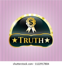  Shiny badge with business ribbon icon and Truth text inside