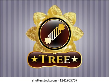  Shiny badge with candy icon and Tree text inside