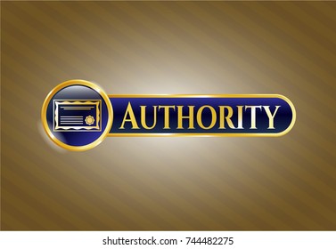  Shiny badge with certificate icon and Authority text inside