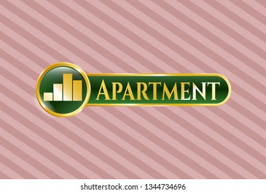  Shiny badge with chart icon and Apartment text inside