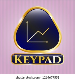  Shiny badge with chart icon and Keypad text inside
