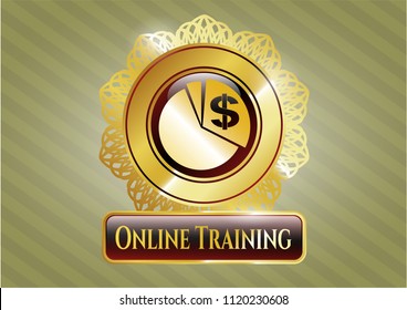  Shiny badge with chart icon and Online Training text inside