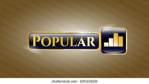 Shiny badge with chart icon and Popular text inside
