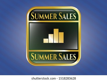  Shiny badge with chart icon and Summer Sales text inside