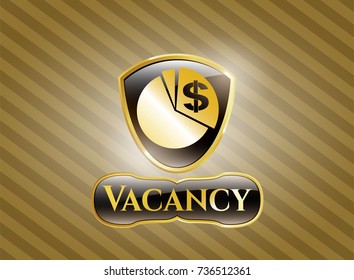  Shiny badge with chart icon and Vacancy text inside