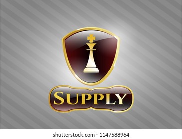  Shiny badge with chess king icon and Supply text inside