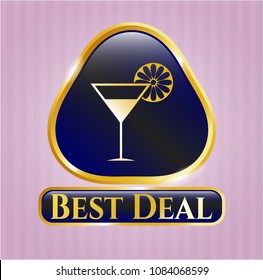  Shiny badge with cocktail glass icon and Best Deal text inside